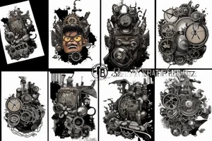 Steampunk Hulk tattoo idea