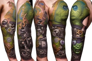 Steampunk Hulk tattoo idea