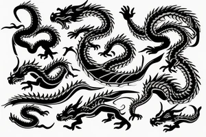 Dragon Style Kung Fu Sword tattoo idea