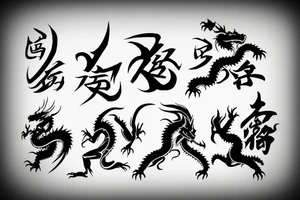 Dragon Style Kung Fu Sword tattoo idea