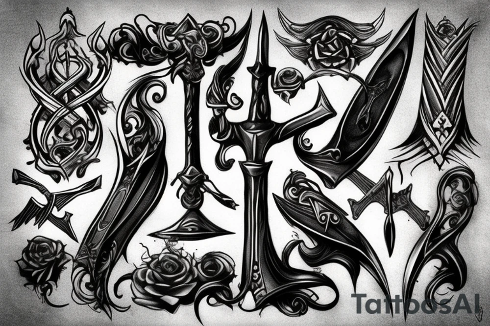 Melting Swords tattoo idea