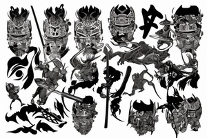 Samurai Metal tattoo idea