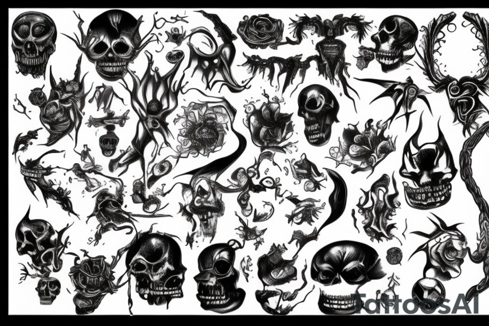 Surreal Hell tattoo idea