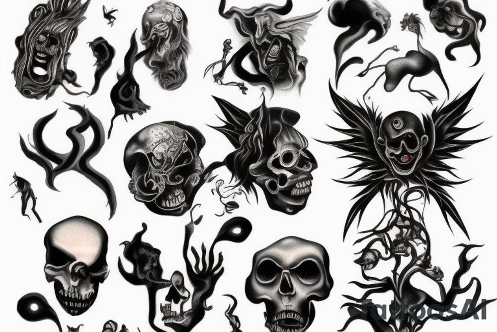 Surreal Hell tattoo idea