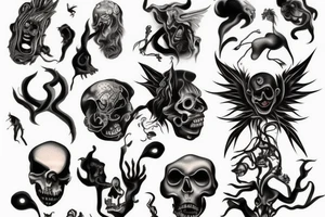 Surreal Hell tattoo idea