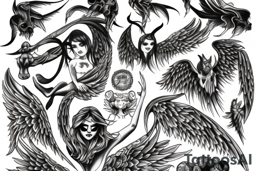 Angel Demon tattoo idea