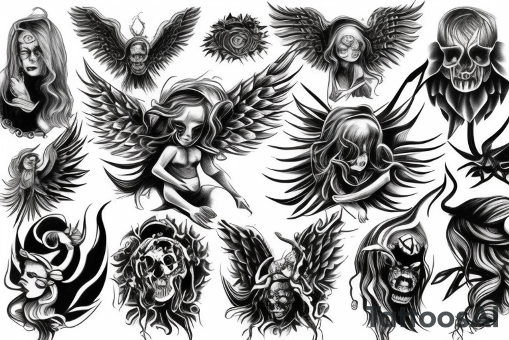 Angel Demon tattoo idea