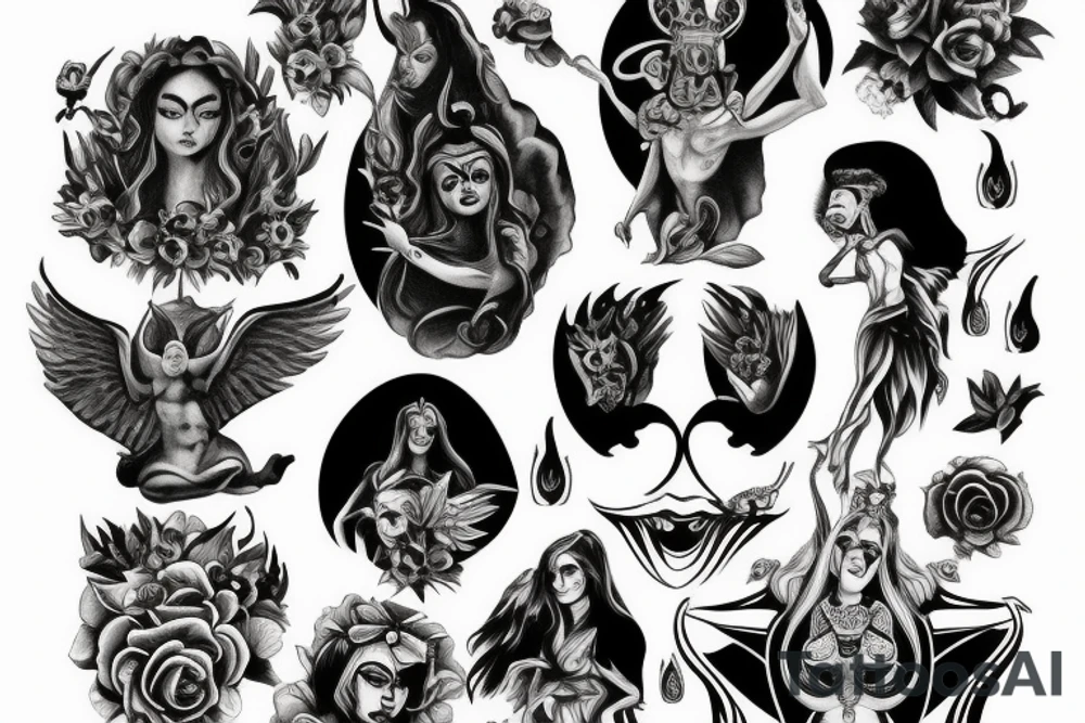 Demon Saint Mary tattoo idea