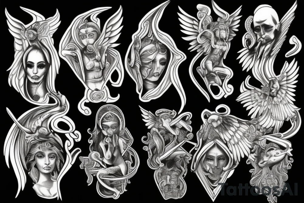 Demon Saint Mary tattoo idea