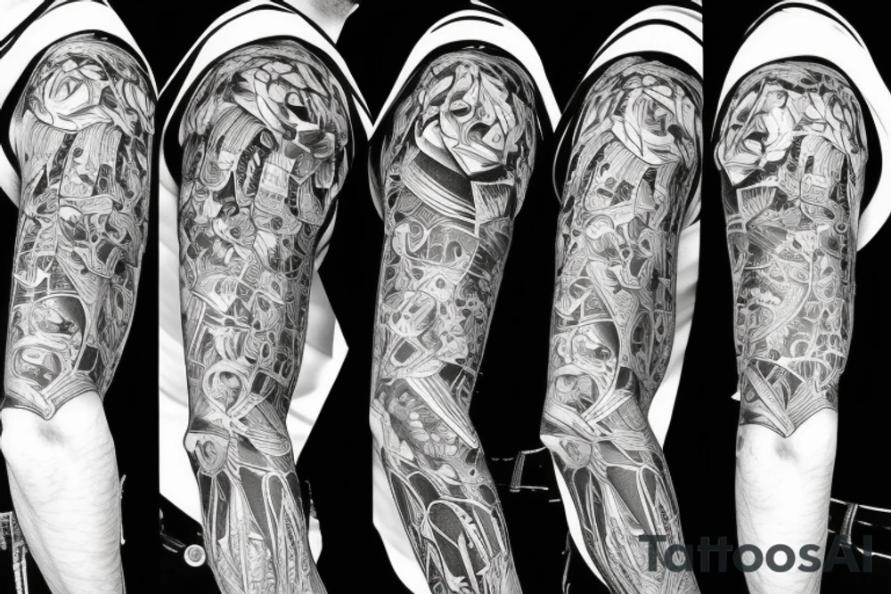 Skeleton man wearing stylish clothes in a cool pose tattoo idea