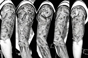 Skeleton man wearing stylish clothes in a cool pose tattoo idea