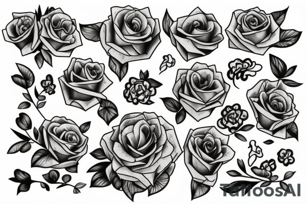Open coffin with flowers inside tattoo idea