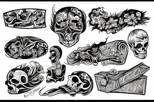 Open coffin tattoo idea