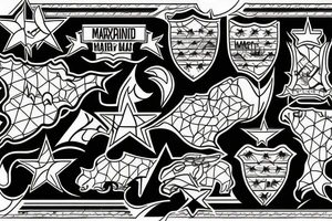 Maryland state Flag tattoo idea
