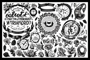 The frustration of feeling lost in the world and moving forward aimlessly tattoo idea