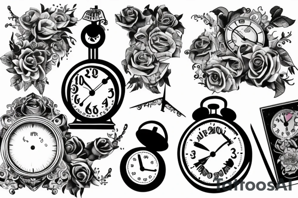 clock 9 to 10 o clock morning with 22-04-2005 date tattoo idea clock 9 to 10 o clock morning with 22-04-2005 date tattoo idea