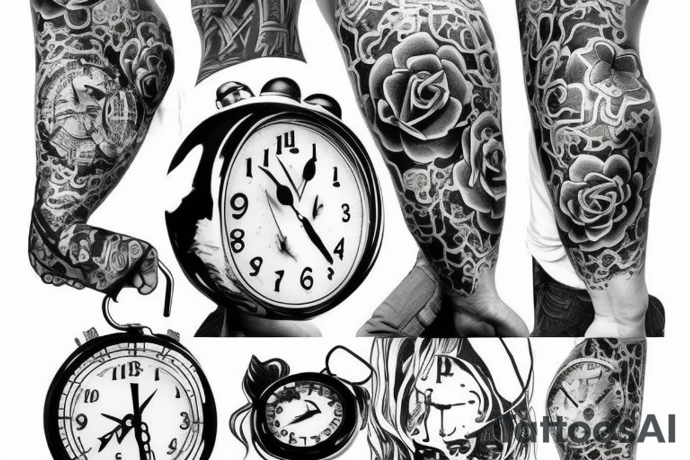 nine to ten o clock tattoo tattoo idea