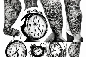 nine to ten o clock tattoo tattoo idea