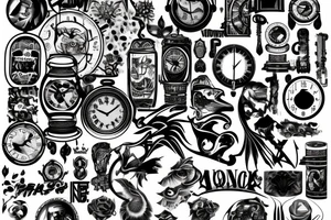 nine to ten o clock tattoo tattoo idea