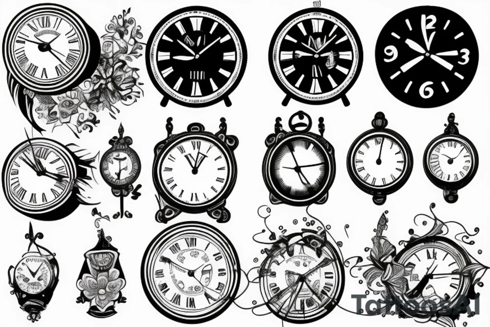 clock tattoo idea