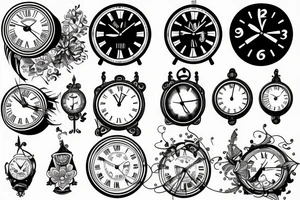 clock tattoo idea