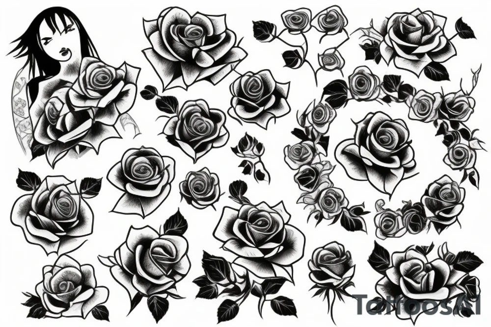 hacker with roses tattoo idea