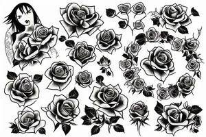 hacker with roses tattoo idea