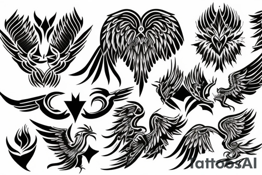 Chest tattoo of a phoenix tattoo idea