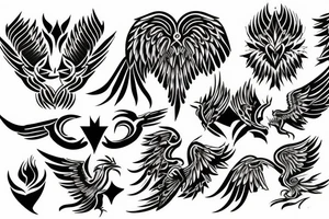Chest tattoo of a phoenix tattoo idea