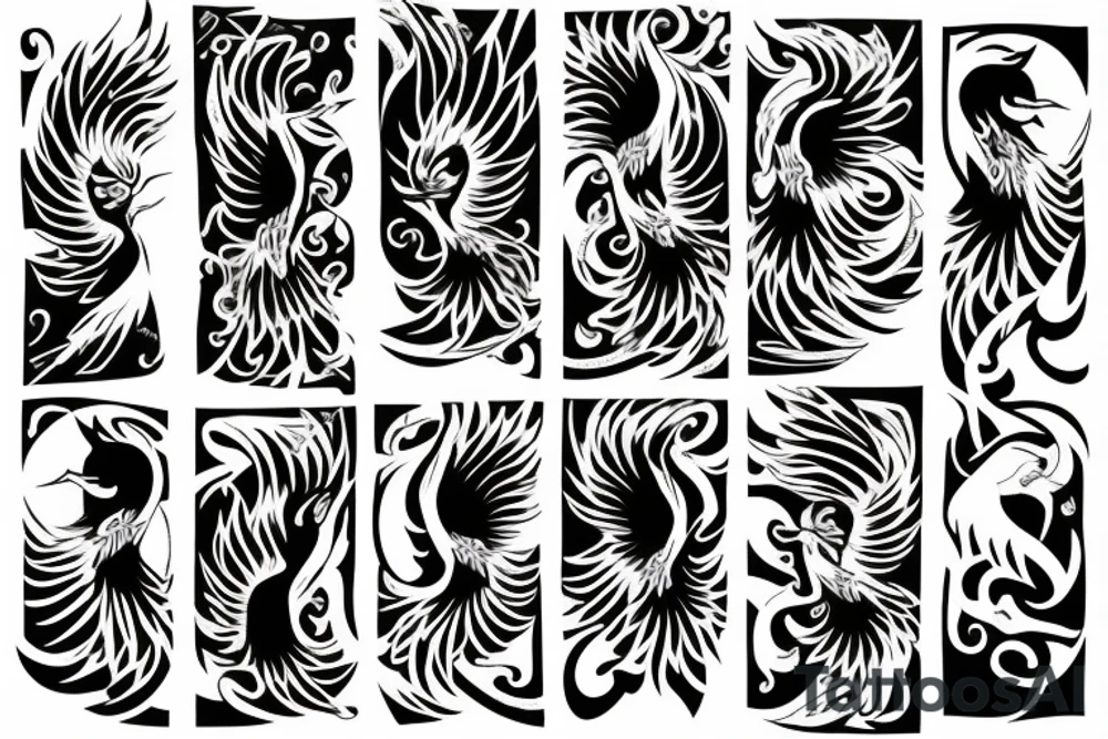 Chest tattoo of a phoenix tattoo idea