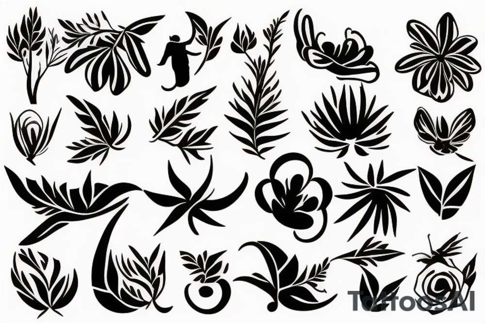 Nature, family simple tattoo idea