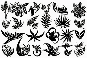 Nature, family simple tattoo idea