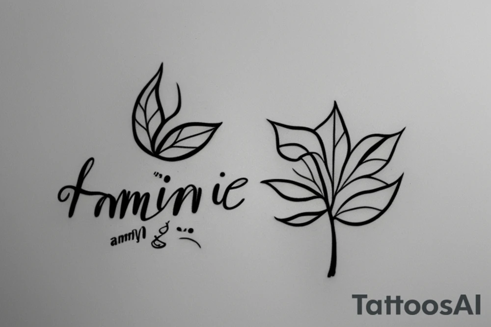 Small and Simple tattoo that represent family, harmony and nature tattoo idea