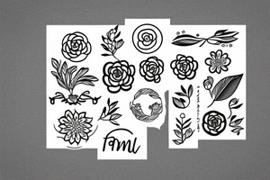 Small and Simple tattoo that represent family, harmony and nature tattoo idea