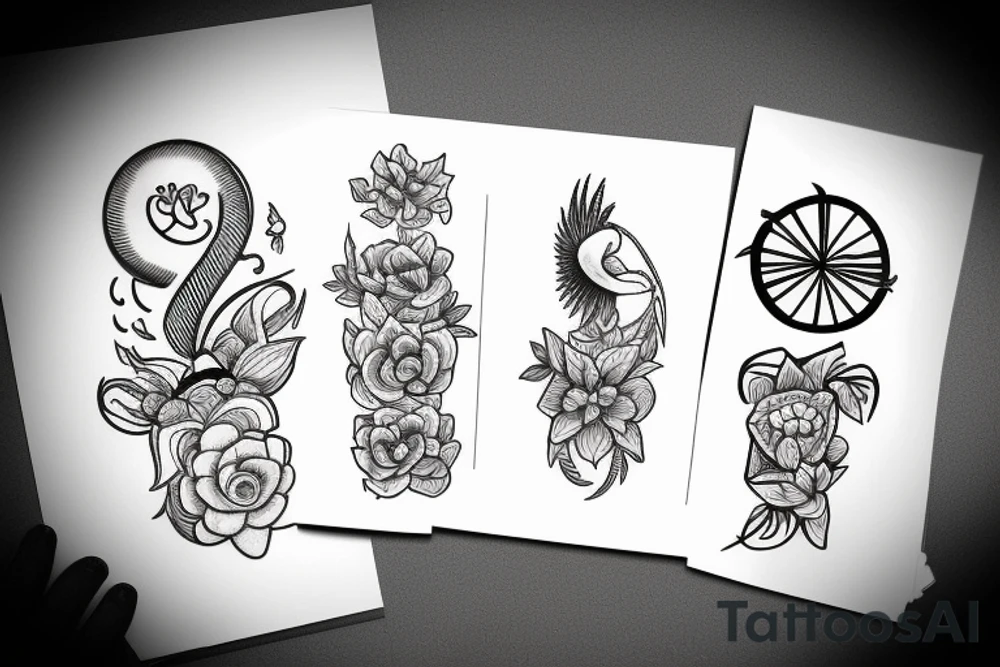Small and Simple tattoo that represent family, harmony and nature tattoo idea