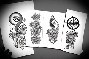 Small and Simple tattoo that represent family, harmony and nature tattoo idea