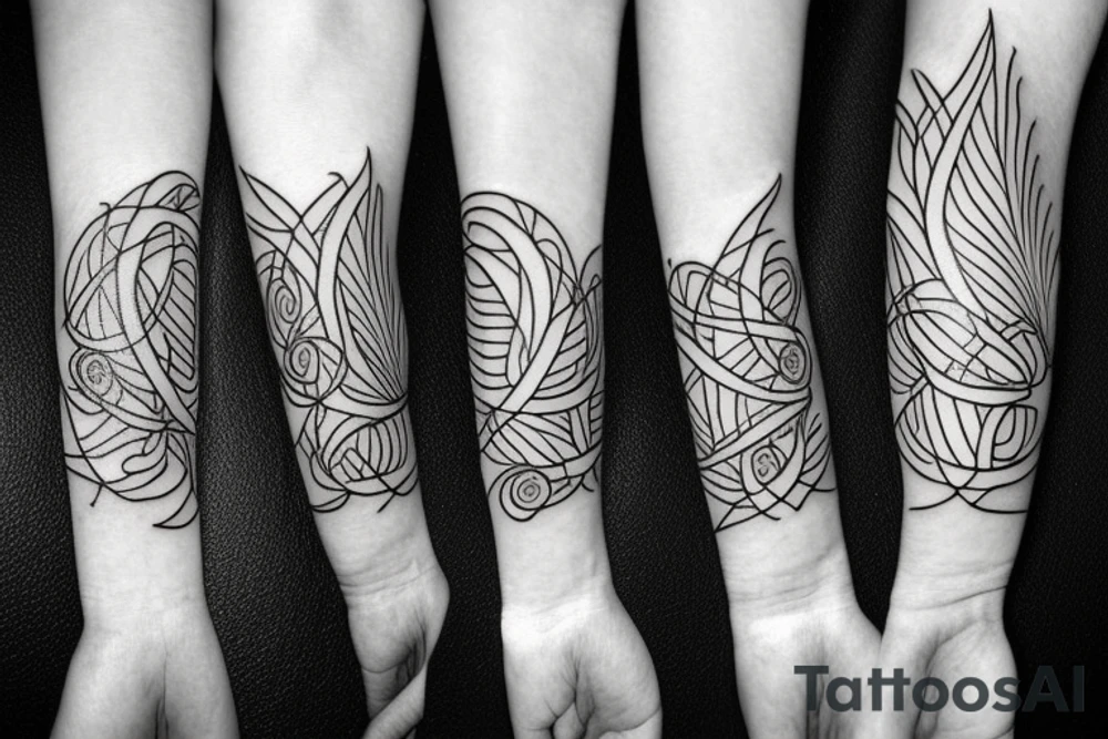 Small and Simple tattoo that represent family, harmony and nature tattoo idea