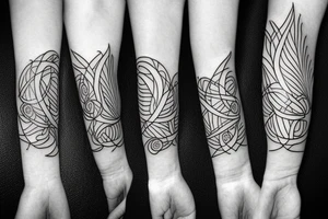 Small and Simple tattoo that represent family, harmony and nature tattoo idea