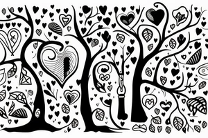 Tatto that assembles tree and heart tattoo idea