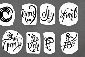 Tattoo one line with the word family tattoo idea